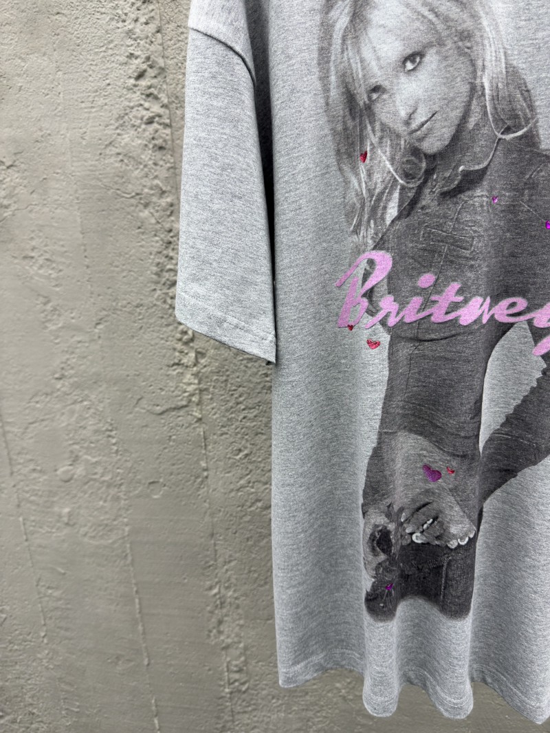 Balenciaga Britney Collection Printed Rhinestone Short Sleeve 1 5