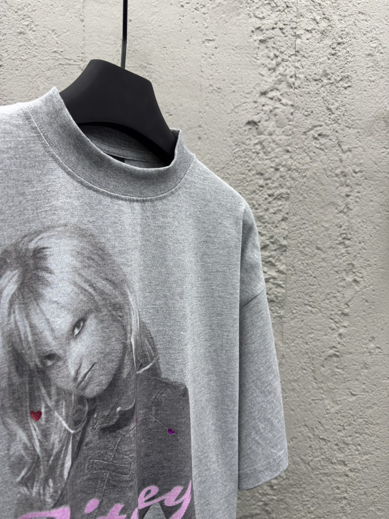 Balenciaga Britney Collection Printed Rhinestone Short Sleeve 1 7