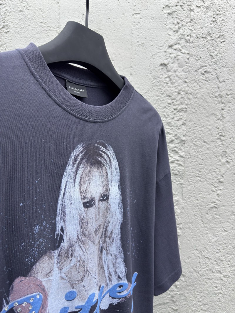 Balenciaga Britney Collection Printed Rhinestone Short Sleeve 2 7