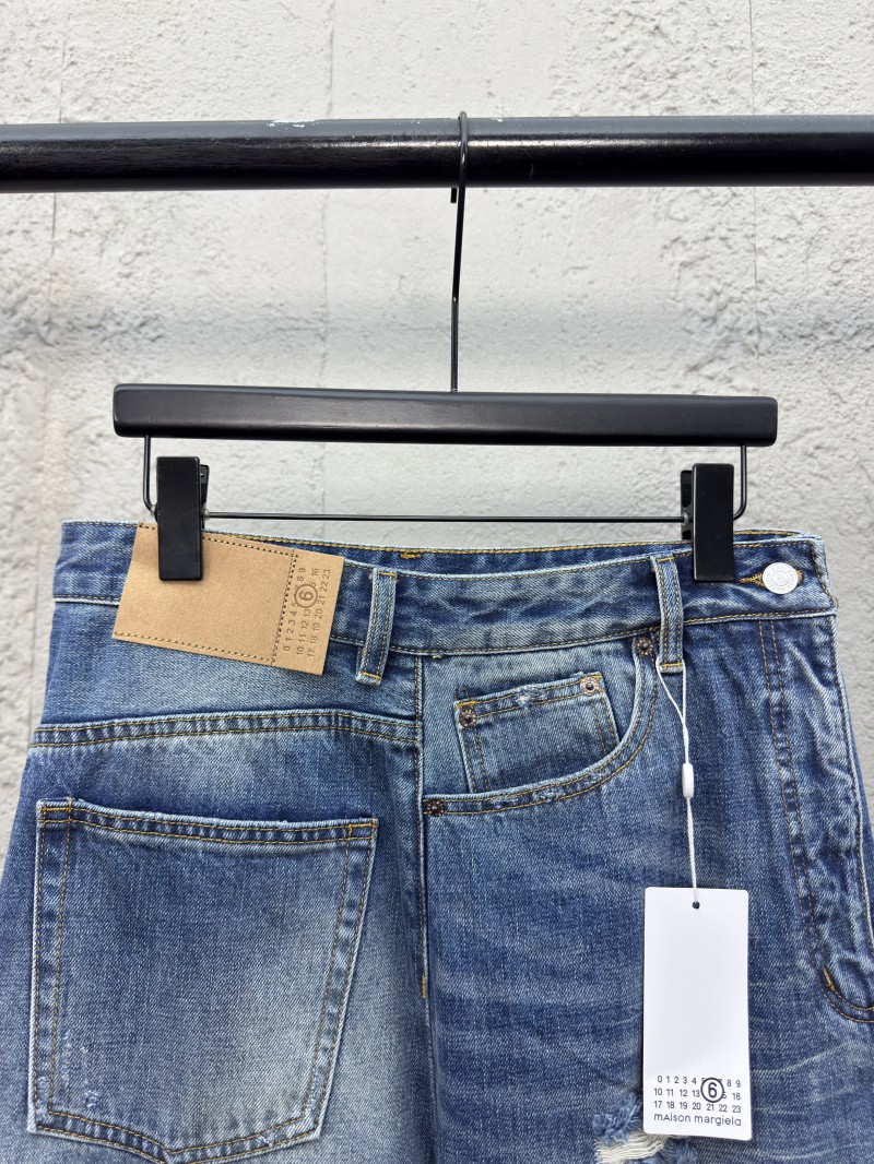 Maison Margiela paper label distressed jeans 1 2