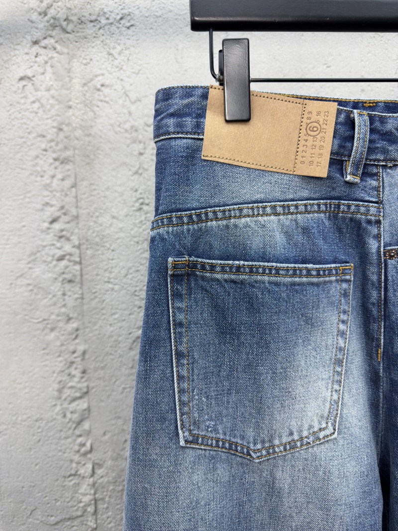 Maison Margiela paper label distressed jeans 1 3