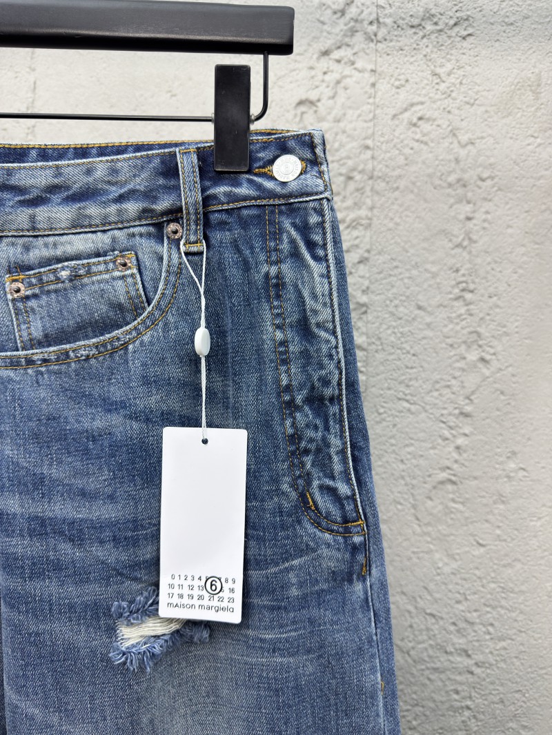 Maison Margiela paper label distressed jeans 1 4