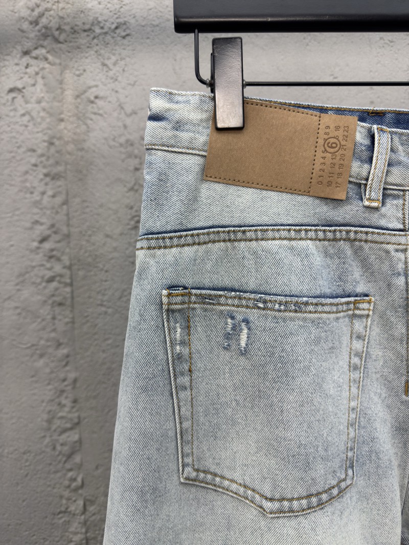 Maison Margiela paper label distressed jeans 2 3