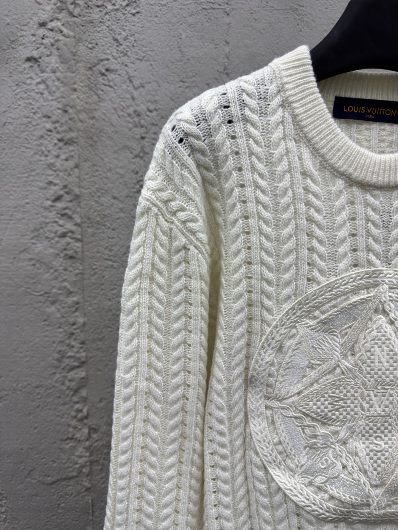 lv stranded knit logo sweater 3