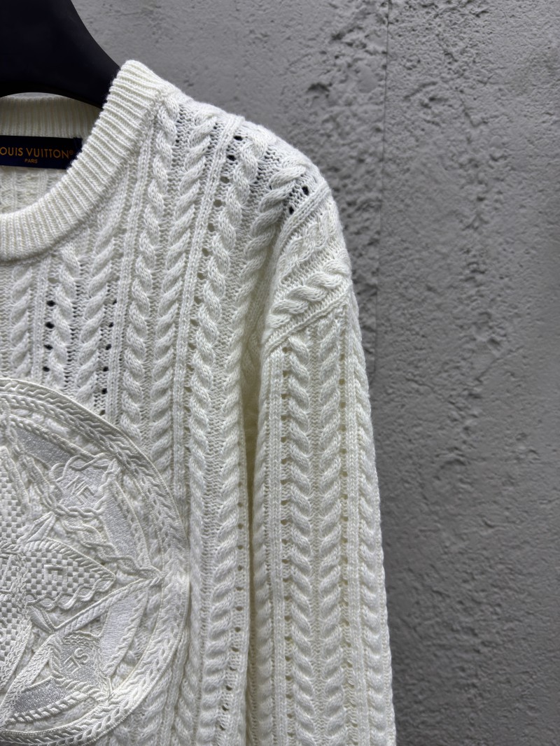lv stranded knit logo sweater 4
