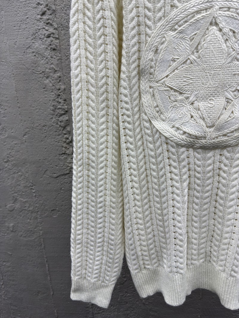 lv stranded knit logo sweater 5