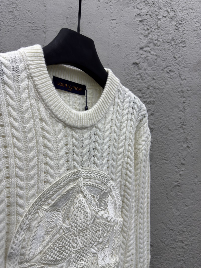 lv stranded knit logo sweater 7