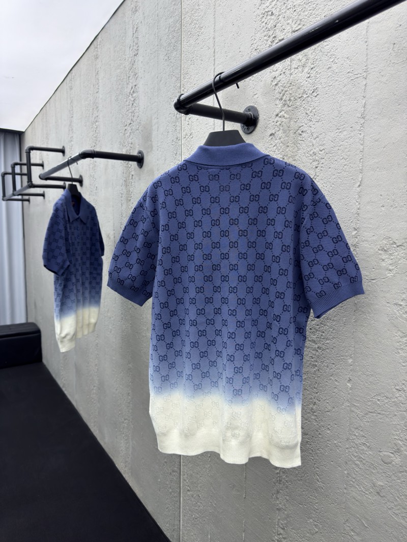 gucci hang-dyed jacquard polo shirt 1