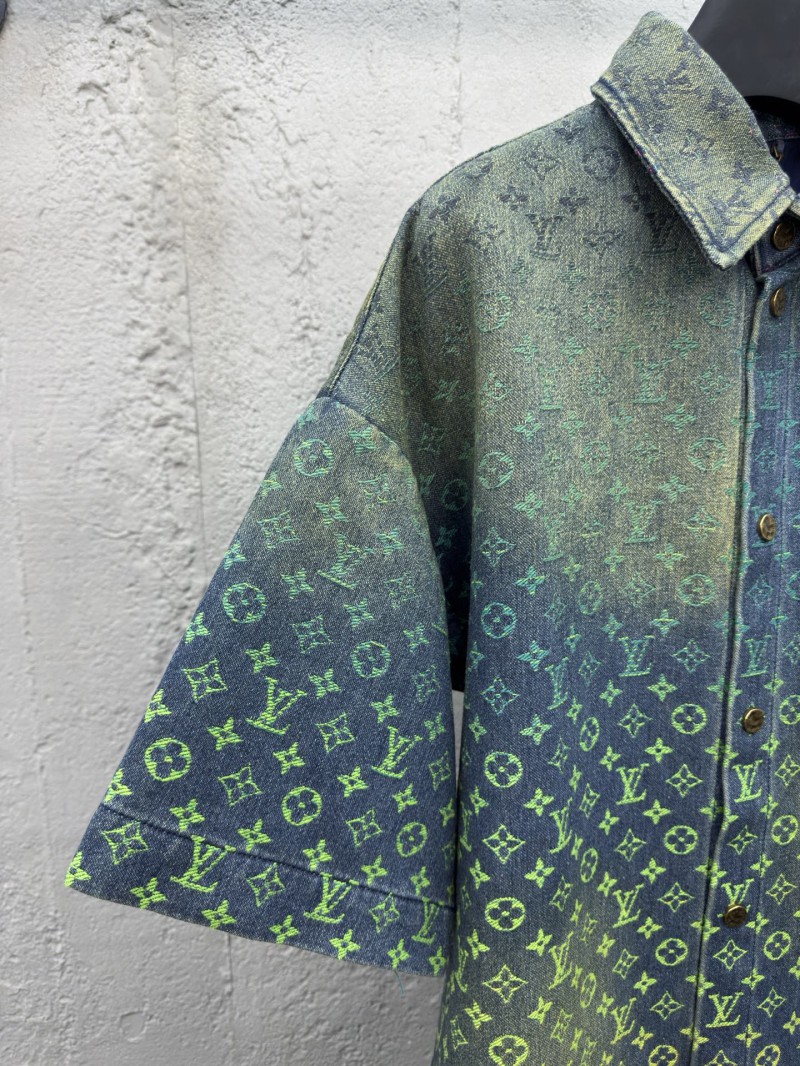 lv gradient jacquard denim shirt 3