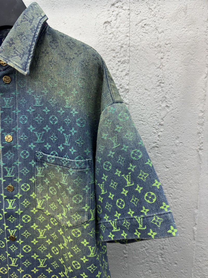 lv gradient jacquard denim shirt 4