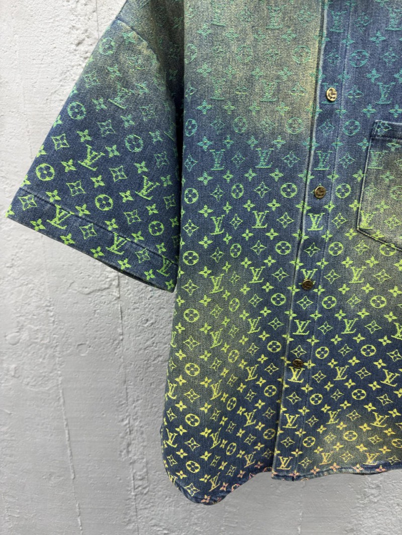 lv gradient jacquard denim shirt 5