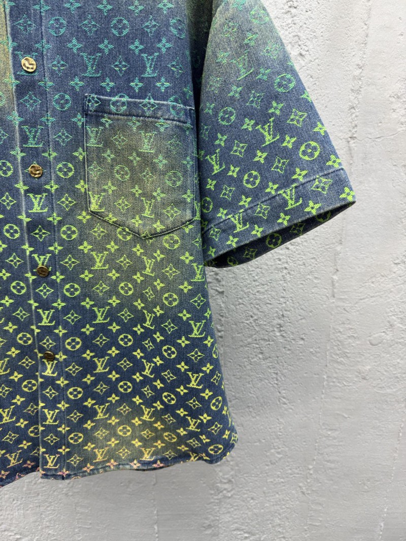 lv gradient jacquard denim shirt 6
