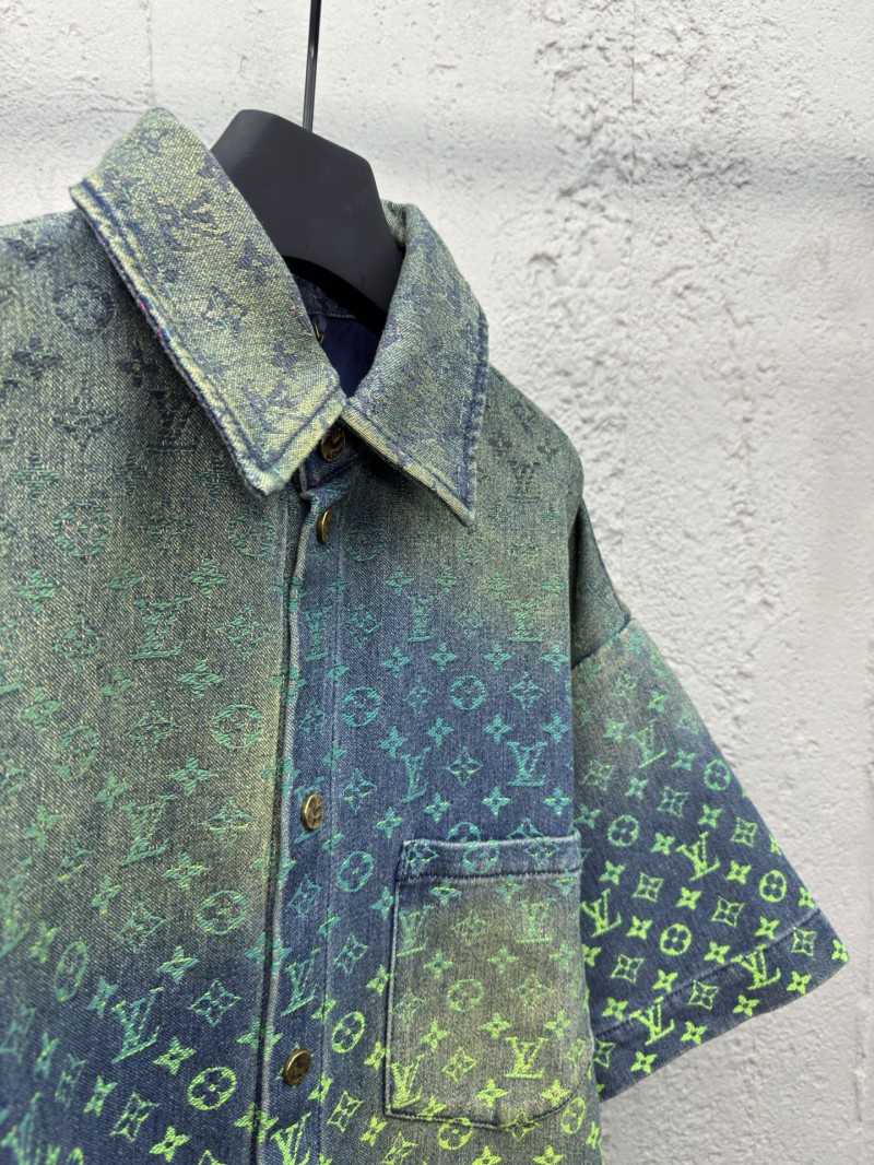 lv gradient jacquard denim shirt 7