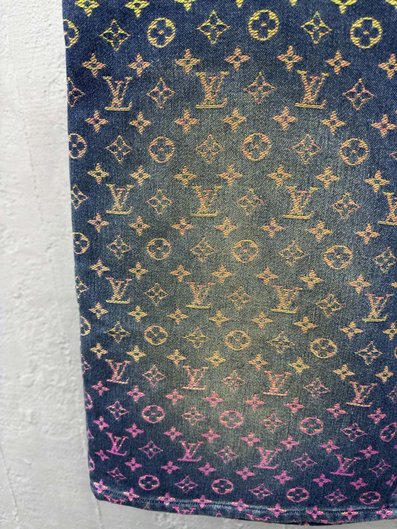 lv gradient jacquard denim shorts 5