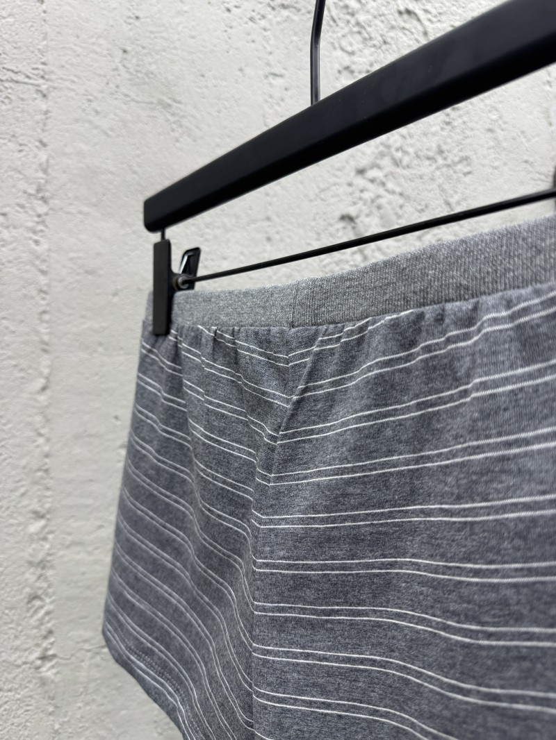 Miu Miu New Gray Striped Shorts 8