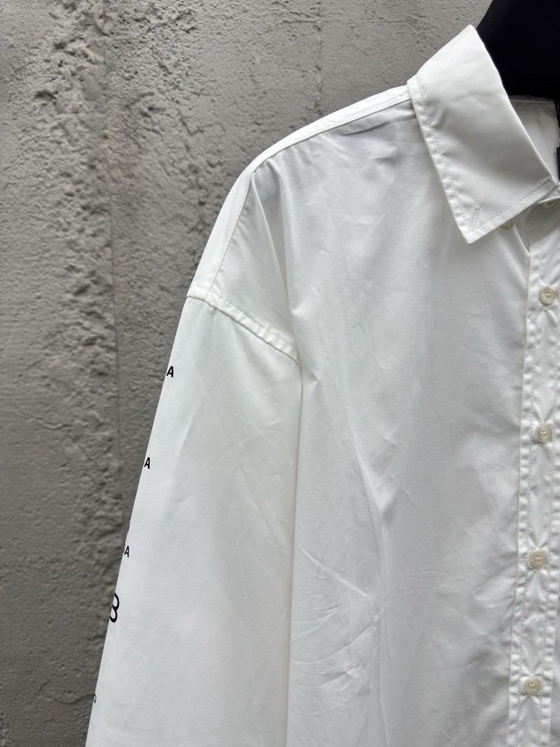 Balenciaga Multi Logo Print Shirt White 3