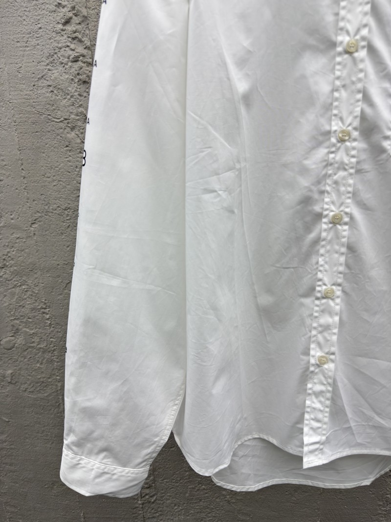 Balenciaga Multi Logo Print Shirt White 5