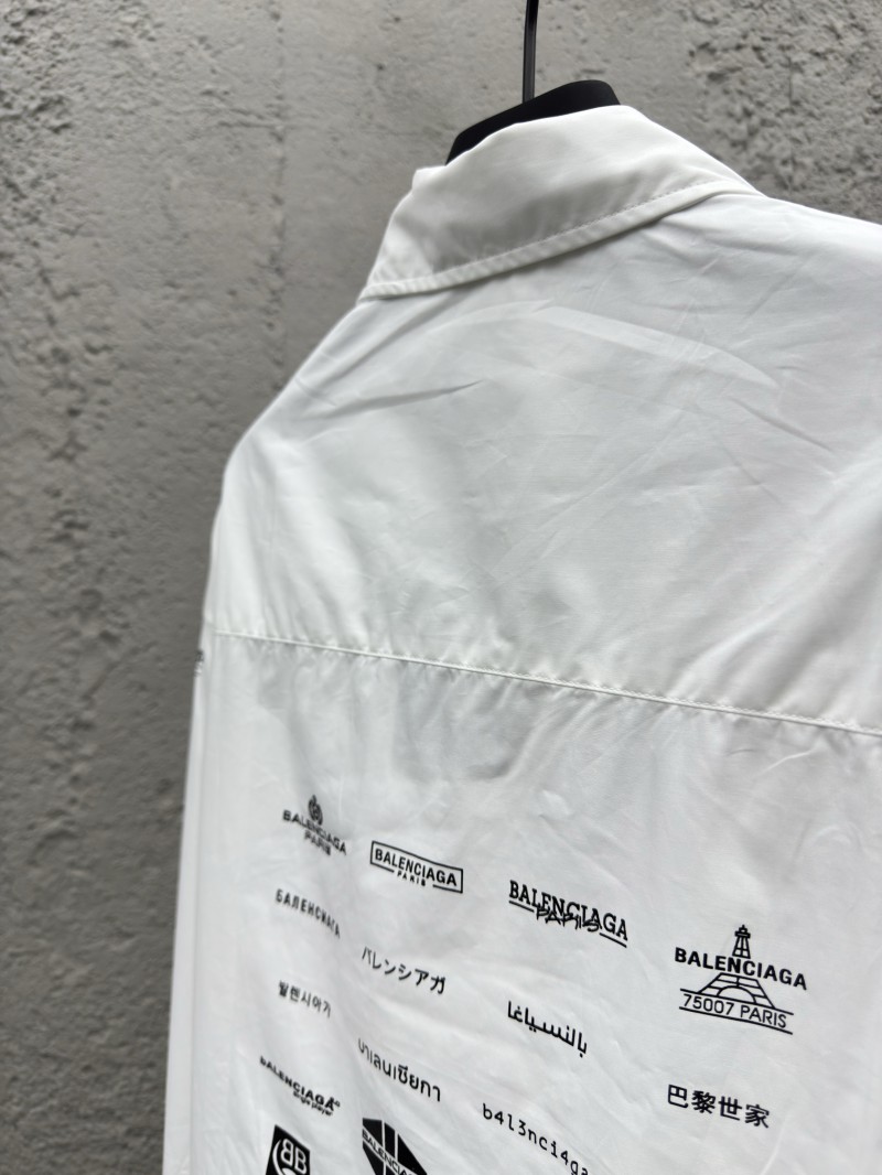 Balenciaga Multi Logo Print Shirt White 8