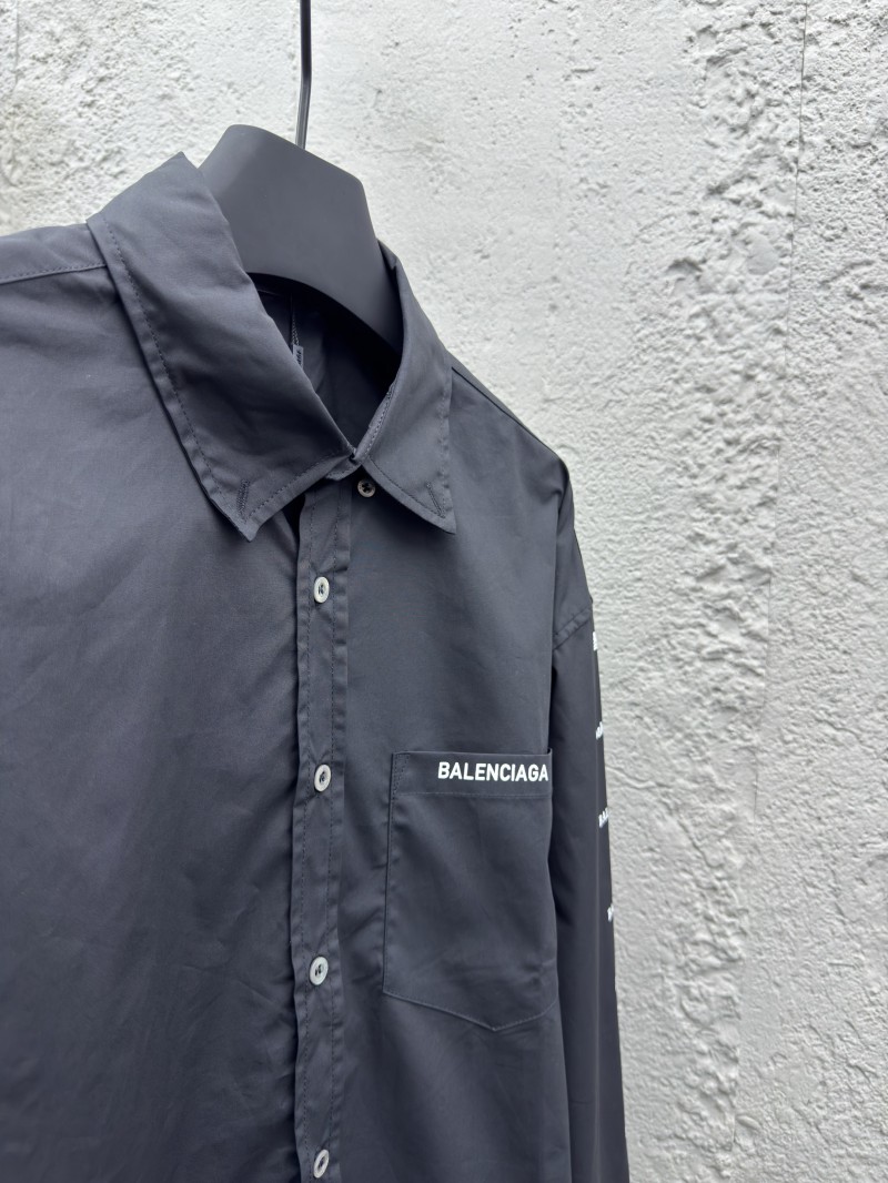 Balenciaga Multi Logo Print Shirt Black 7