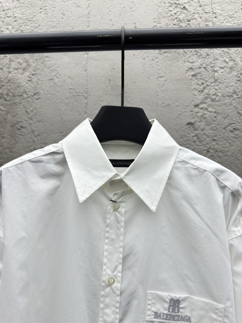 Balenciaga nano BB embroidered shirt white 2