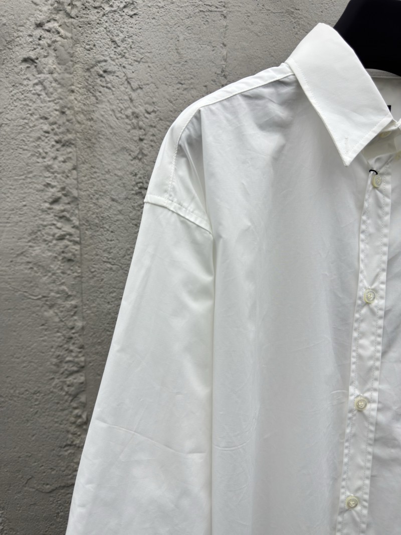 Balenciaga nano BB embroidered shirt white 3