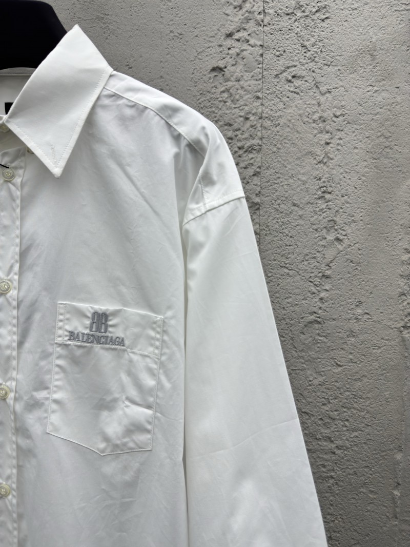 Balenciaga nano BB embroidered shirt white 4