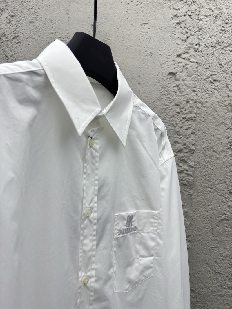 Balenciaga nano BB embroidered shirt white 7