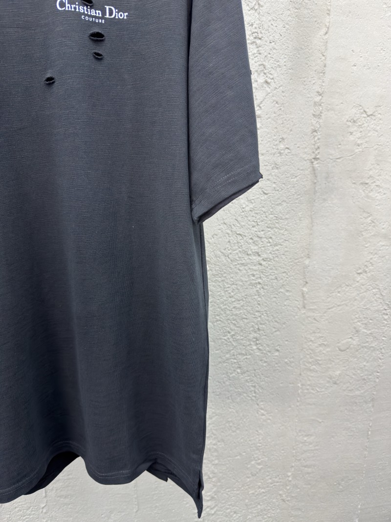 Dior Hole Breaking Letters Print Short Sleeve 1 6