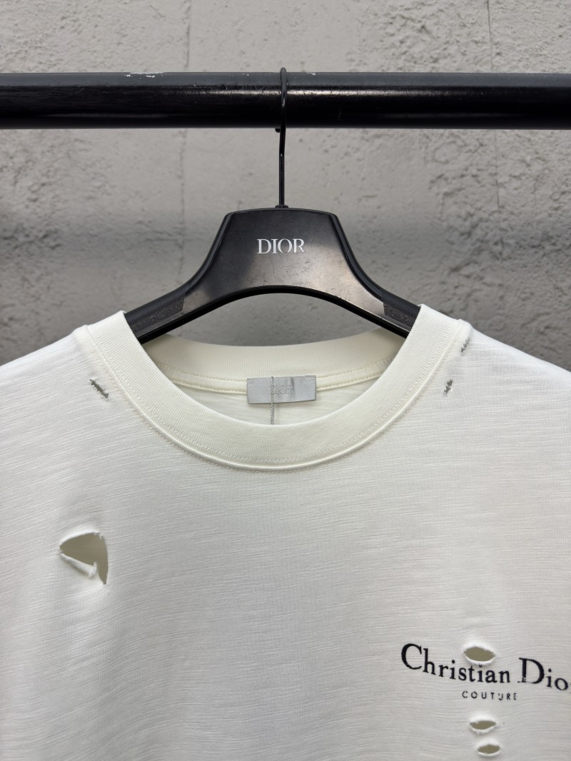 Dior Hole Breaking Letters Print Short Sleeve 2 2