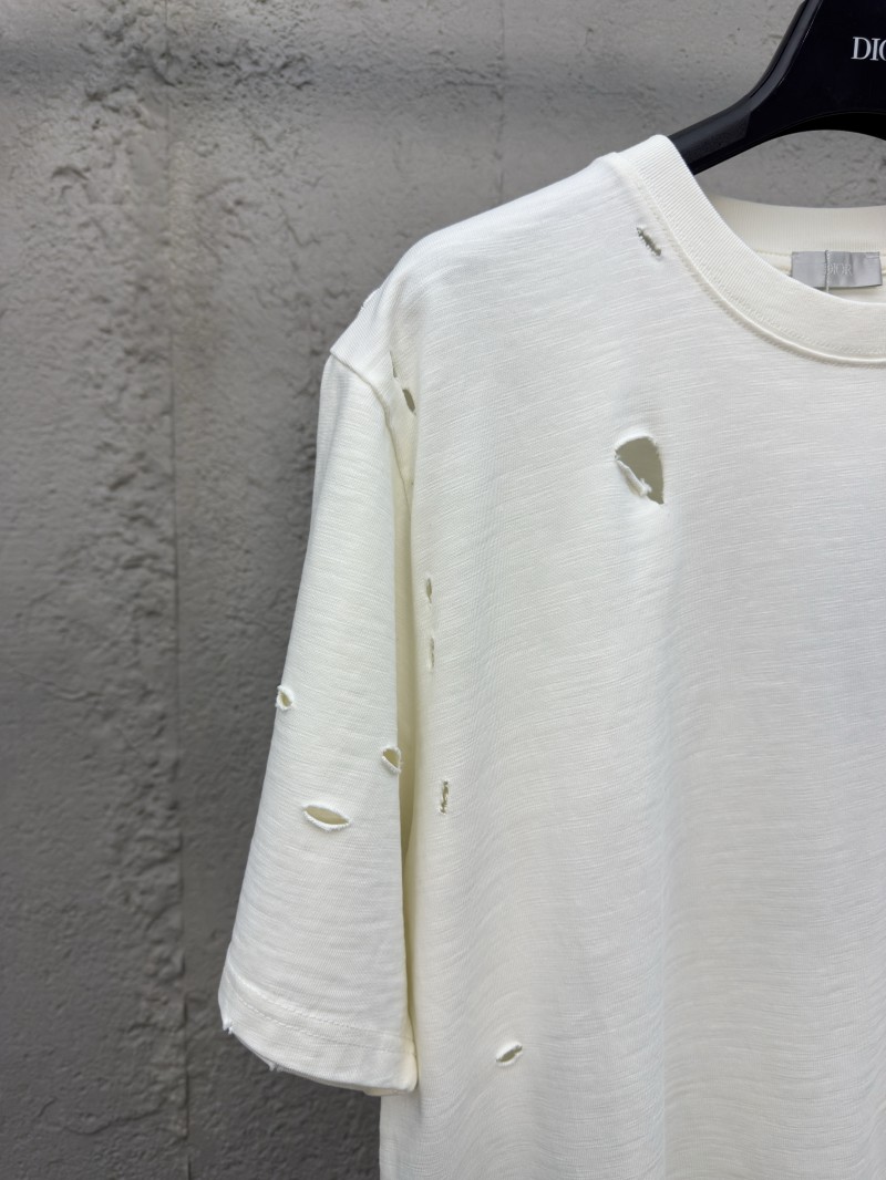 Dior Hole Breaking Letters Print Short Sleeve 2 3