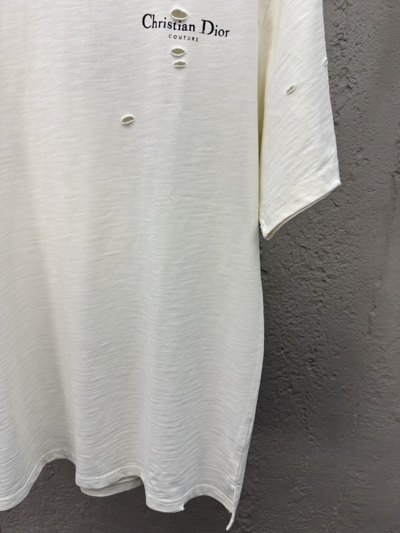 Dior Hole Breaking Letters Print Short Sleeve 2 6