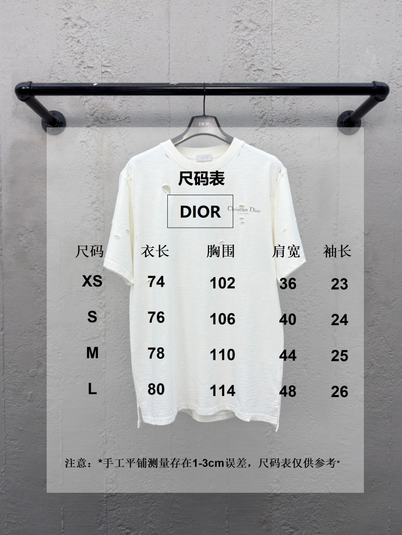 Dior Hole Breaking Letters Print Short Sleeve 2 9