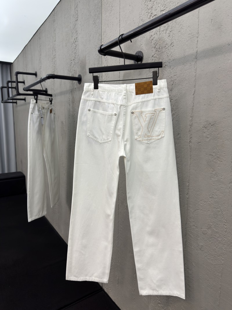 lv embroidered skateboard jeans 1