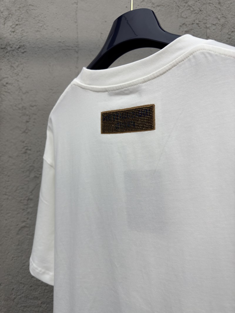 LV Beaded Round Neck Short Sleeve T-Shirt 8
