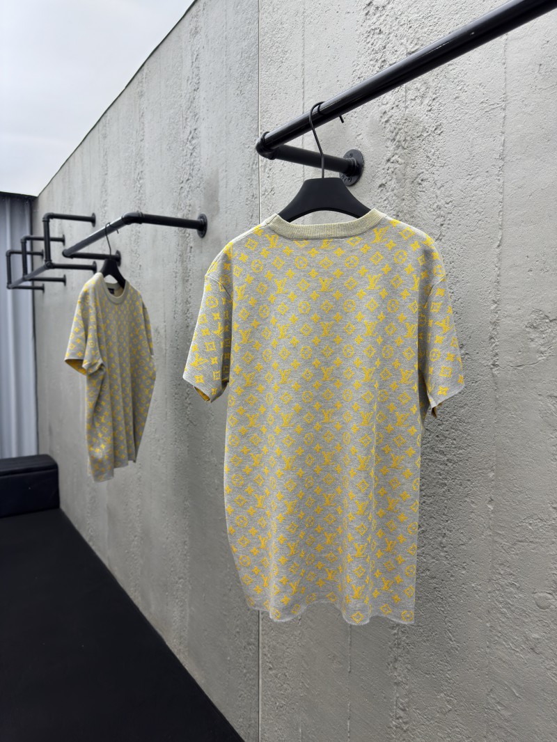 LV Old Flower Color Block Knit Short Sleeve 1