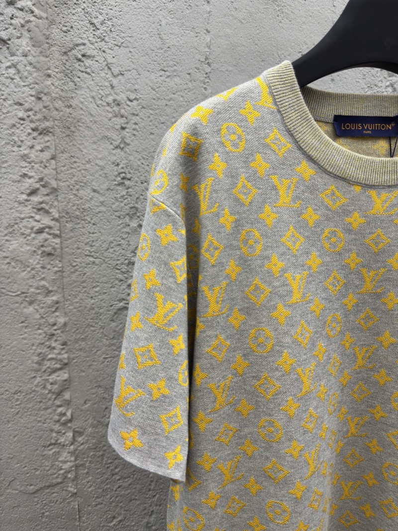 LV Old Flower Color Block Knit Short Sleeve 3