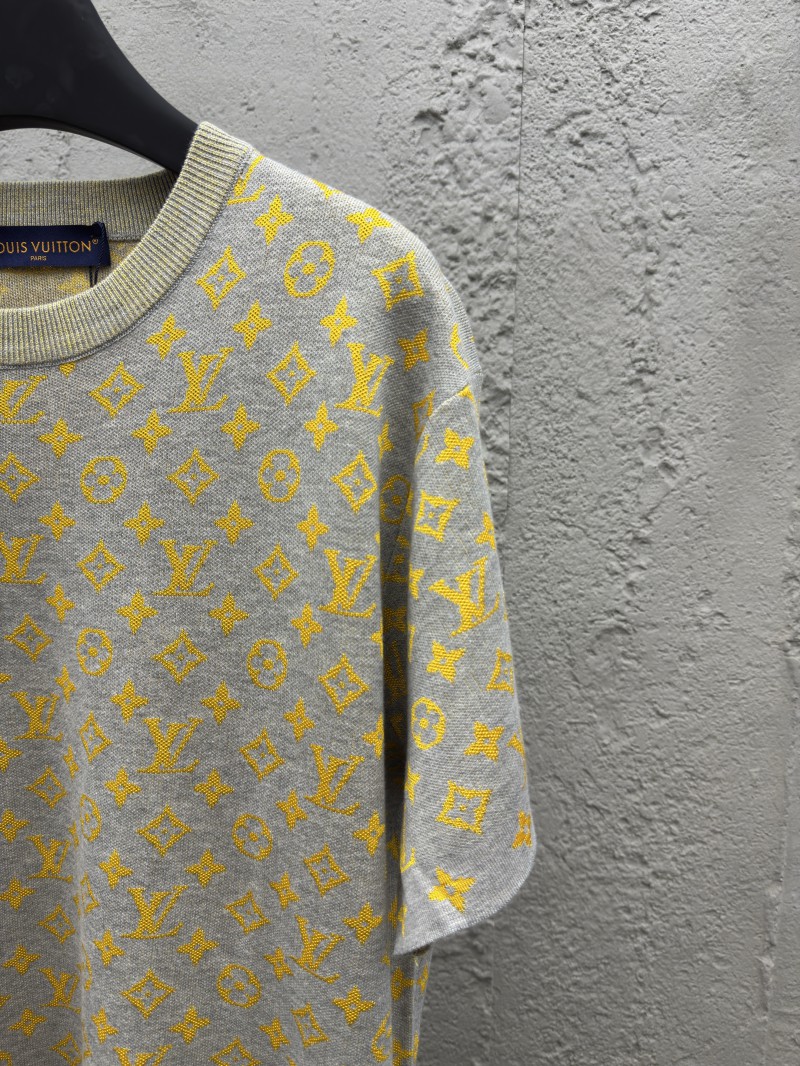 LV Old Flower Color Block Knit Short Sleeve 4