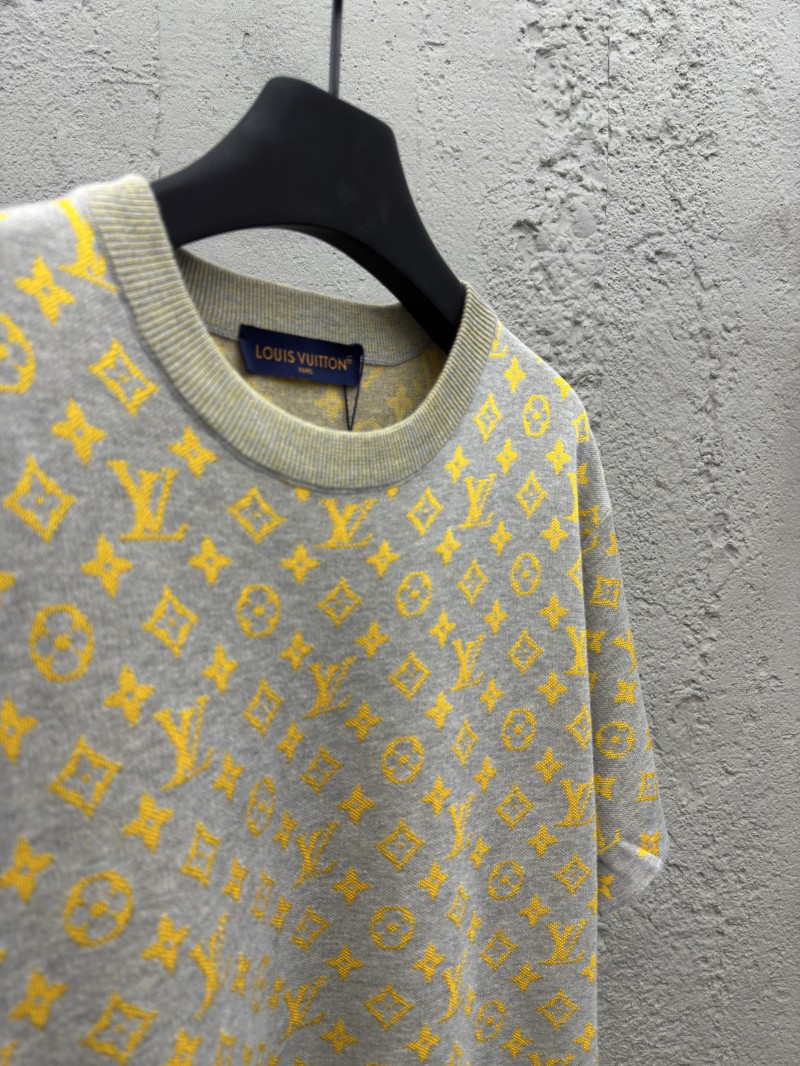 LV Old Flower Color Block Knit Short Sleeve 7