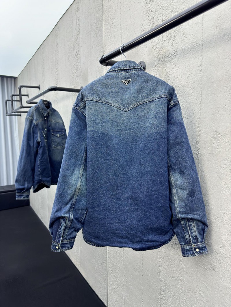 Prada Triangle Label Tannin Cotton Jacket 1