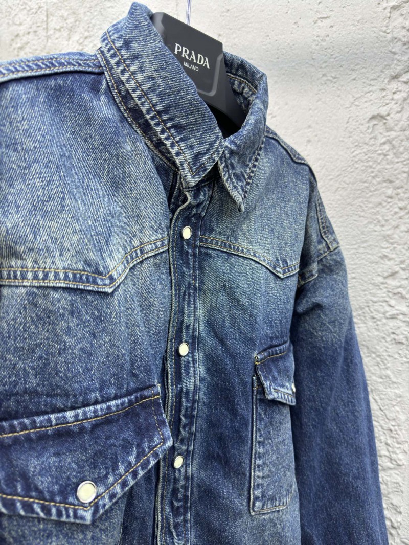 Prada Triangle Label Tannin Cotton Jacket 7