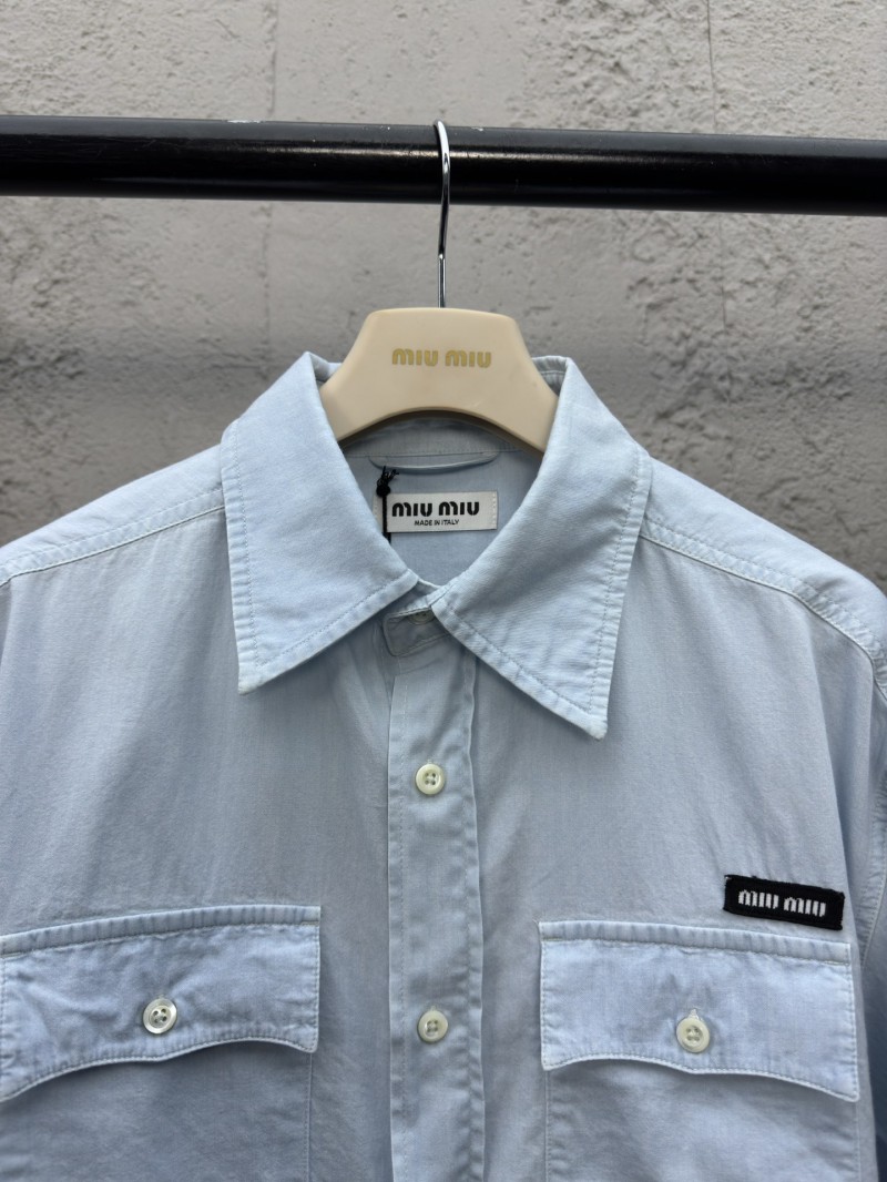 Miu Miu Chambray Patch Shirt 2