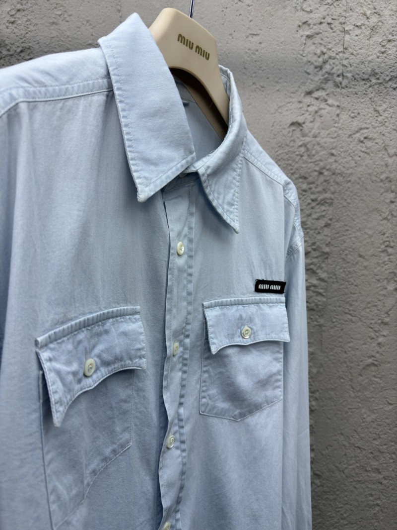 Miu Miu Chambray Patch Shirt 7