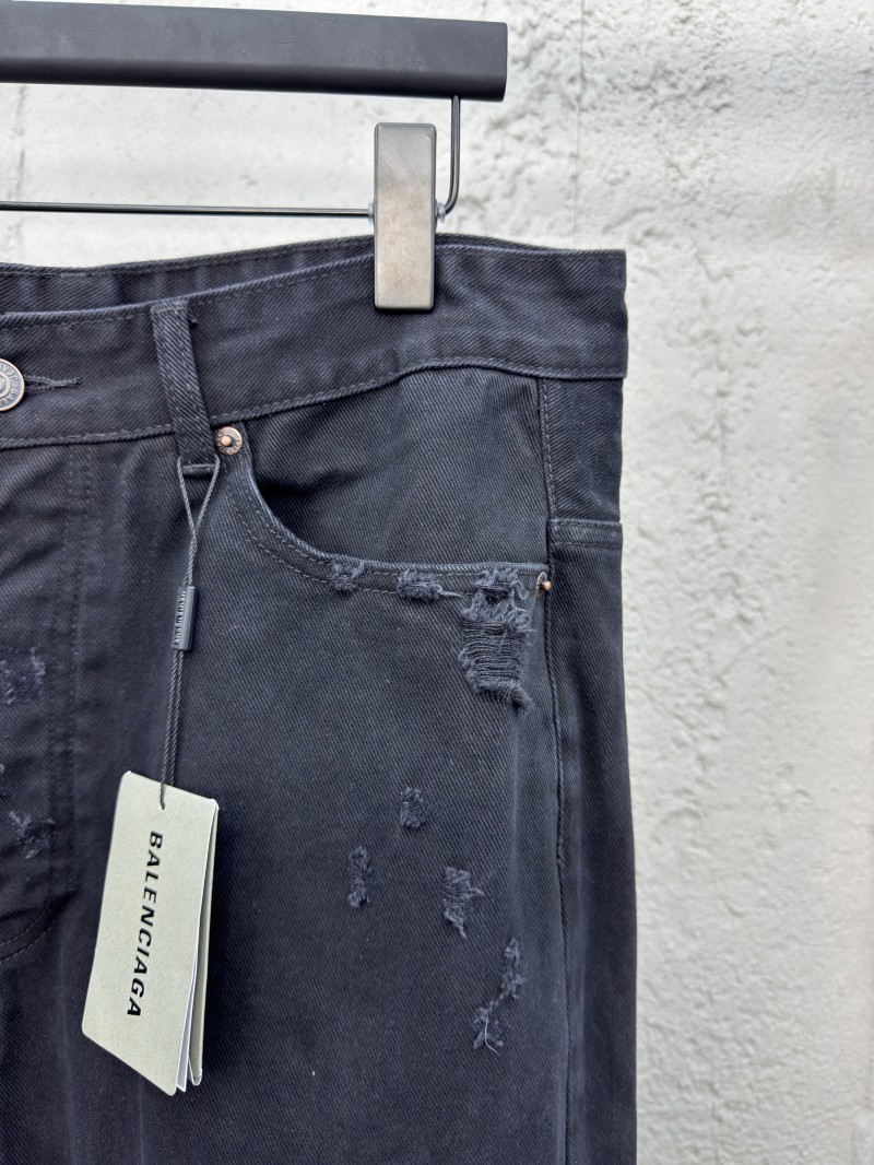 Balenciaga Black Destroyed Jeans 4