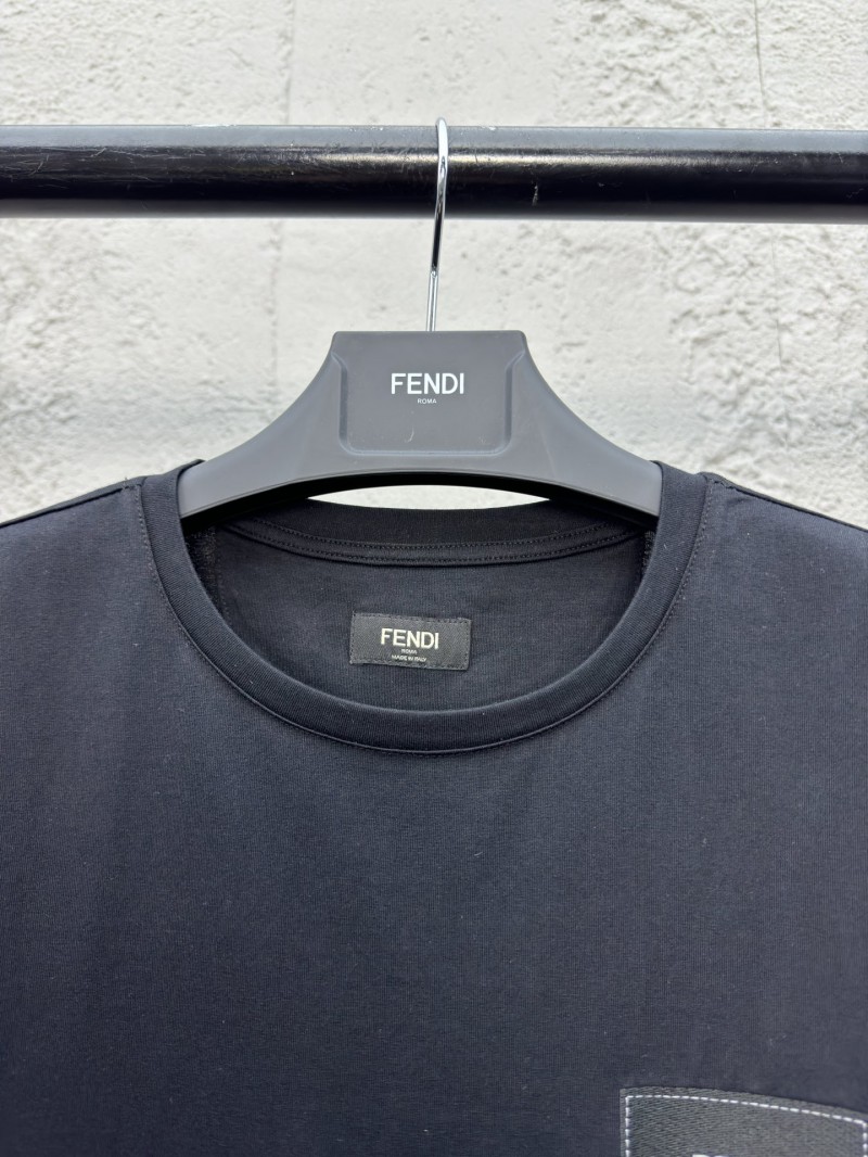 fendi embroidered label short sleeve black 2