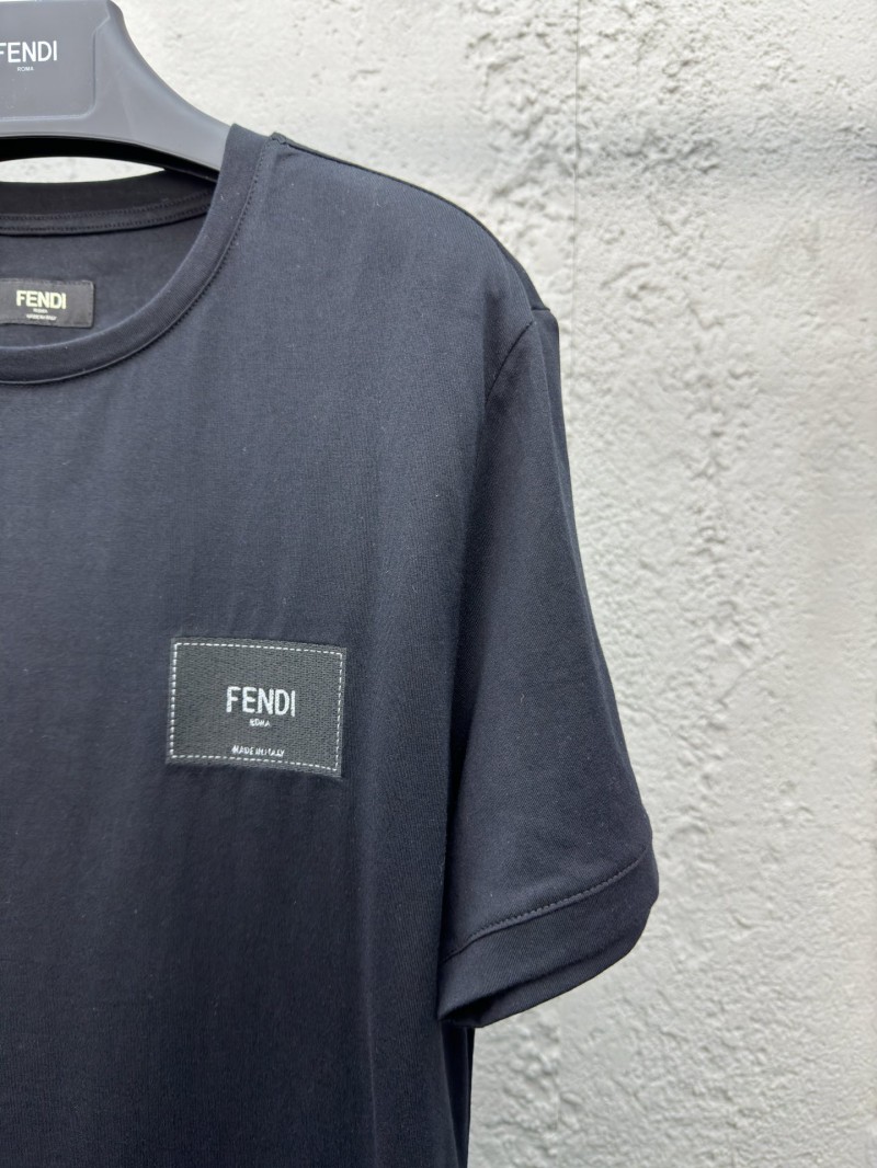 fendi embroidered label short sleeve black 4