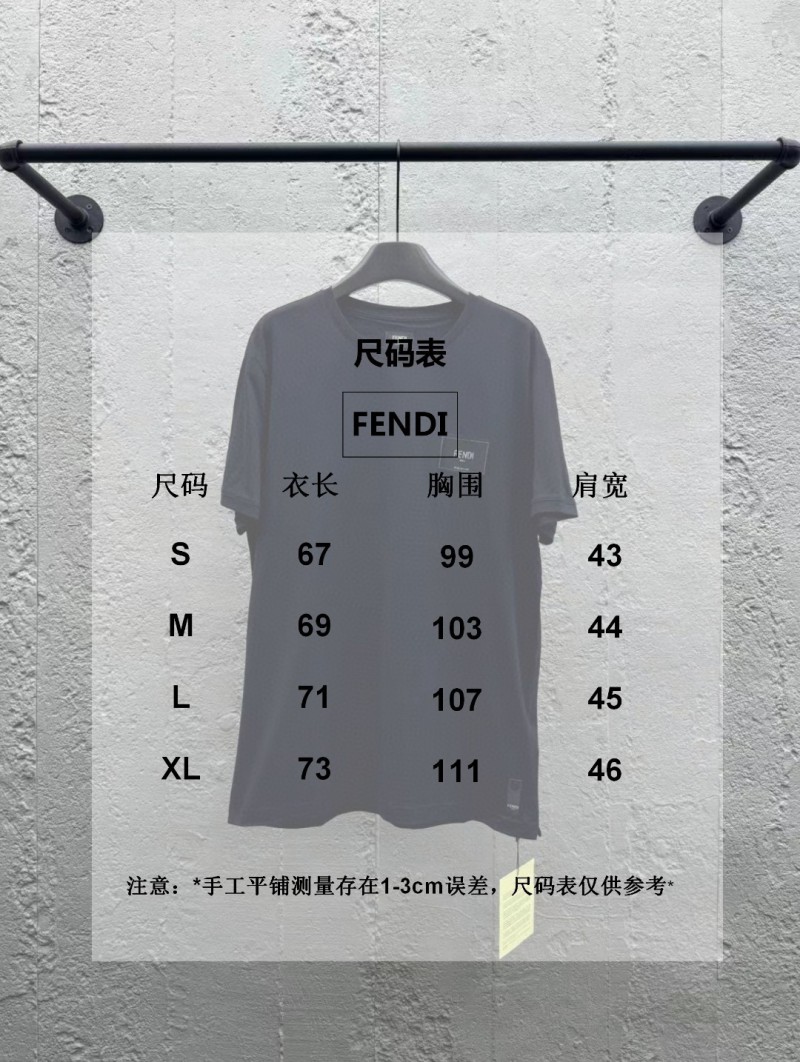 fendi embroidered label short sleeve black 9