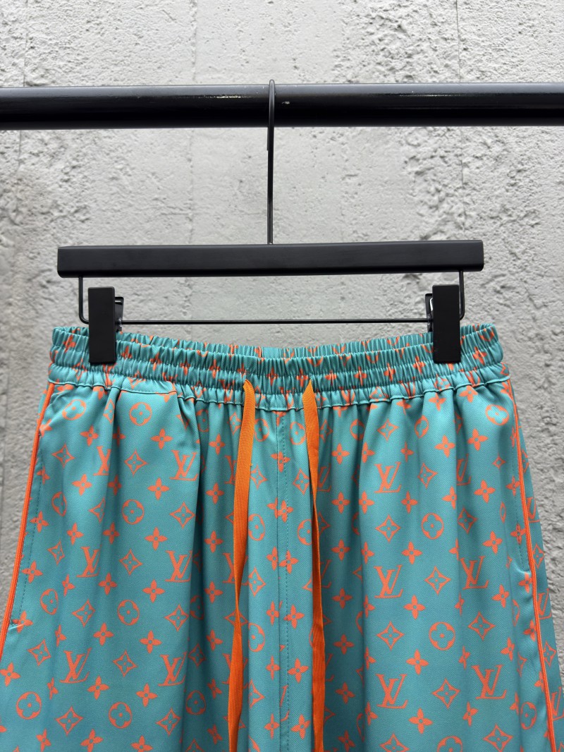 lv silk printed drawstring shorts 2
