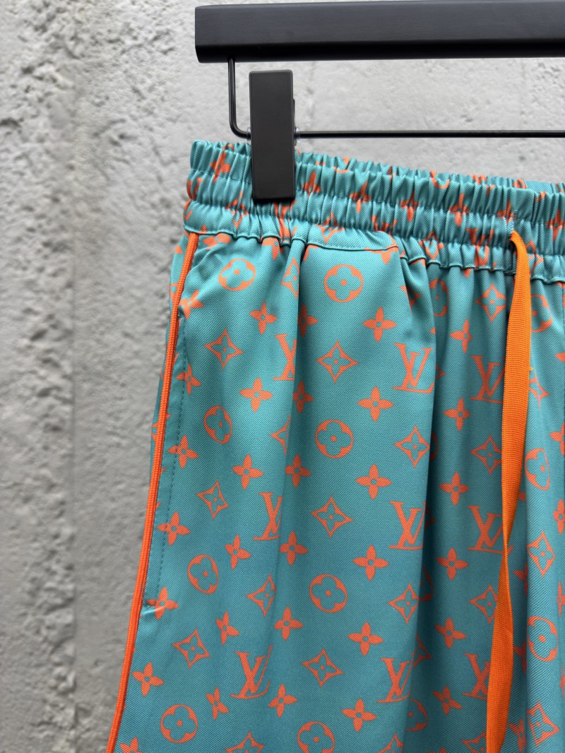 lv silk printed drawstring shorts 3