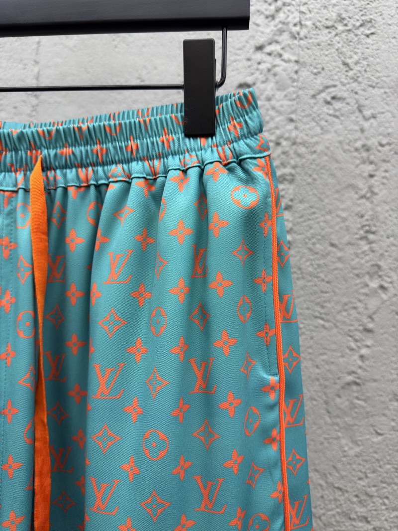 lv silk printed drawstring shorts 4