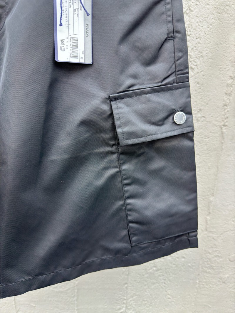 Prada Triangle Label Recycled Nylon Shorts 6